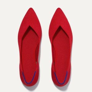 New in box, bright red Rothy’s